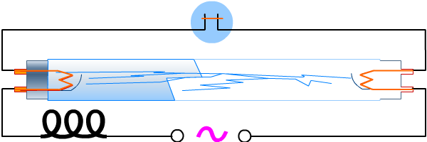 Schéma tube fluorescent