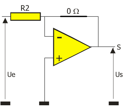 Ampli inverseur gain nul