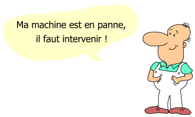 Machine en panne