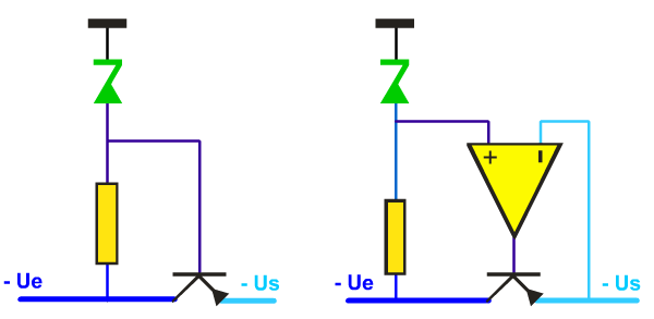 Tension négative stabilise et régulée