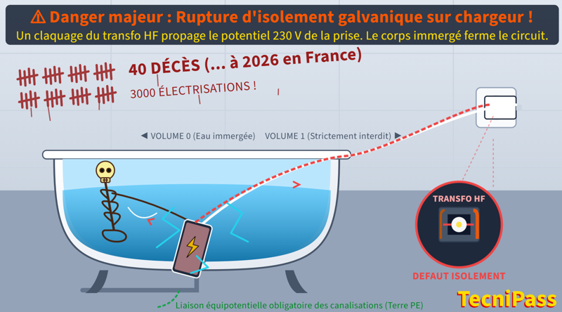 DANGER MORTEL en Salle de Bains avec le GSM !