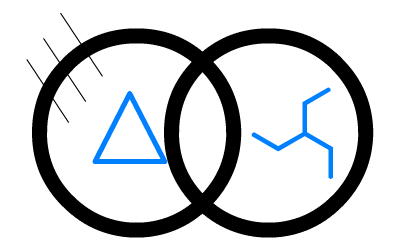 symbole transfo triangle zigzag
