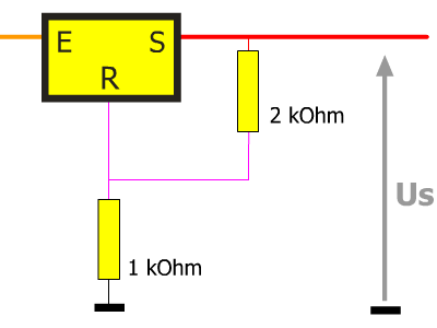 Us avec résistances sur régulateur