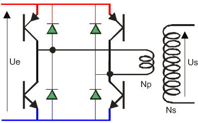 onduleur élévateur avec diodes