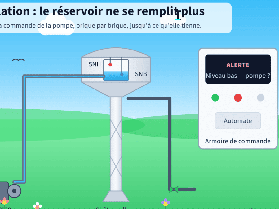 Concevoir commande chateau d'eau