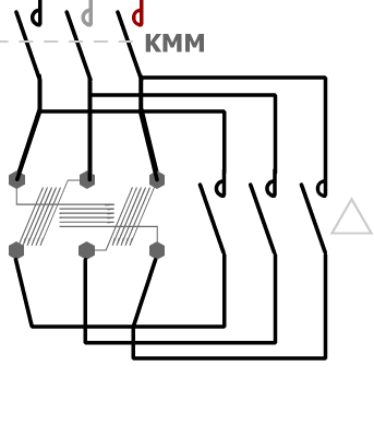 Couplage moteur triangle via contacteur