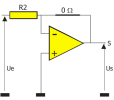 Ampli inverseur gain nul