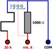 Ampèremètre calibre 200 µA