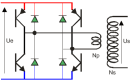 onduleur élévateur avec diodes