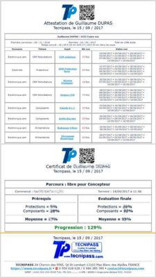 Attestation, certificat démo