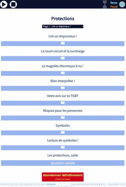 Mise en pause sur évaluation