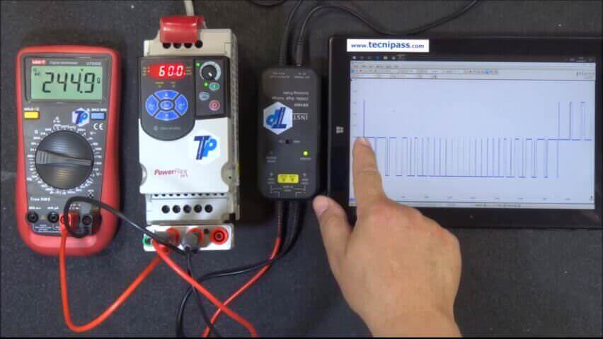 Sonde différentielle en mesure MLI convertisseur de fréquence